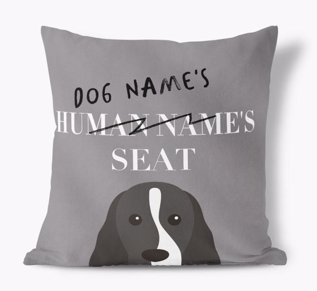 Human's Seat: Personalised {breedFullName} Canvas Cushion